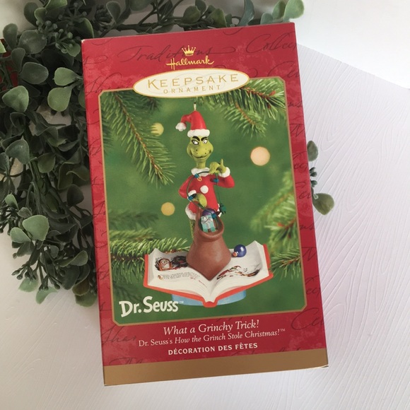 NIB Vintage 2001 What a Grinchy Trick! Hallmark Keepsake Ornament - Picture 2 of 12
